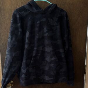 Lulu Lemon black camo print hoodie Sz10